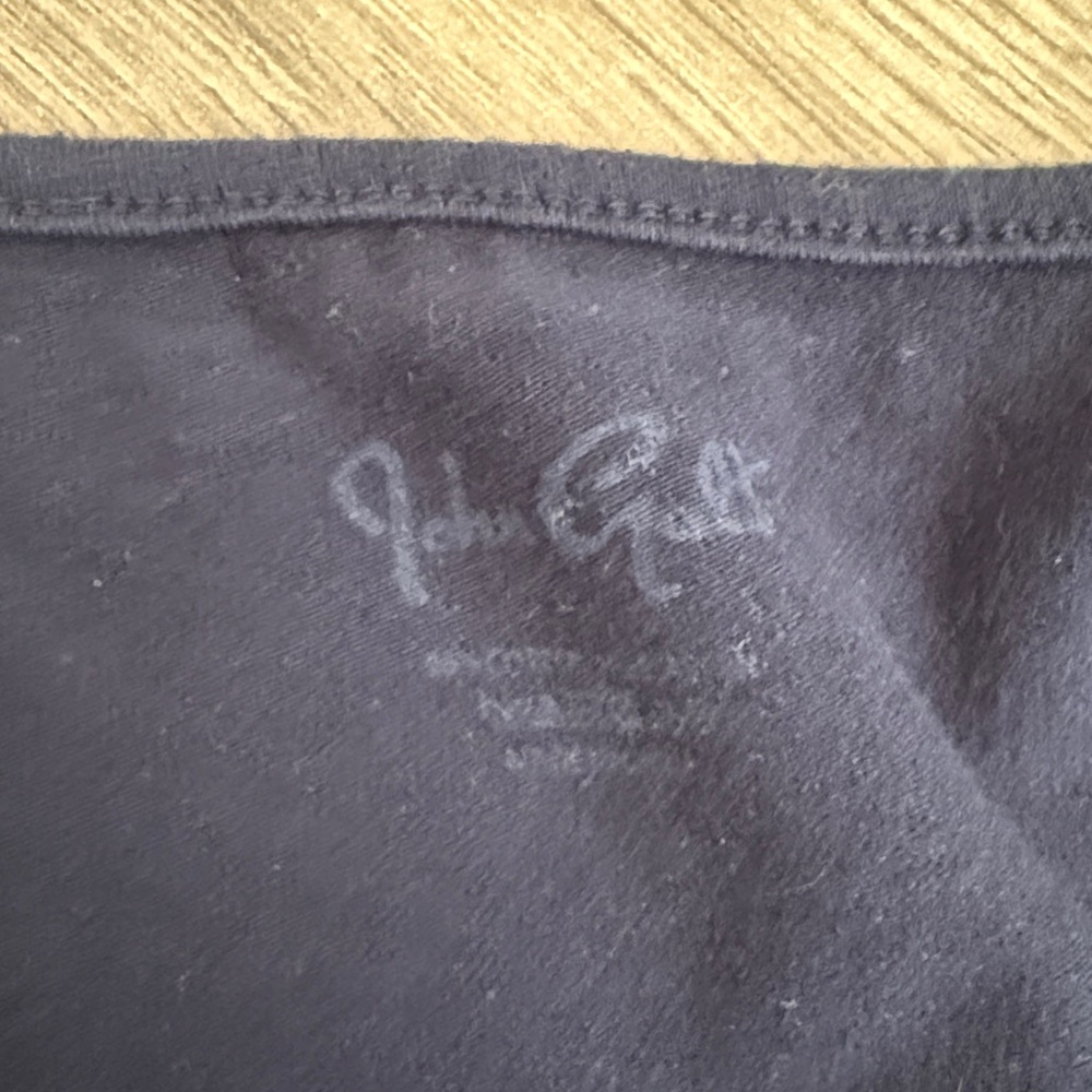 John Galt- Navy Scoop Neck Cap Sleeve Top - Picture 3 of 4